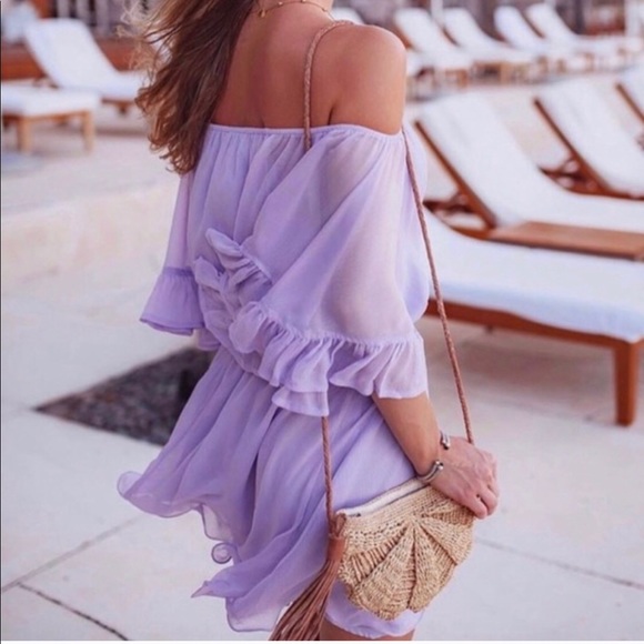 revolve lilac dress